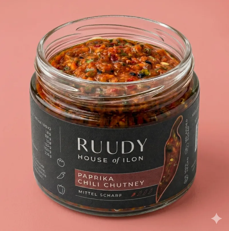 RUUDY Paprika Chili Chutney im Glas